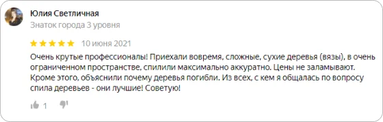 Отзыв клиента