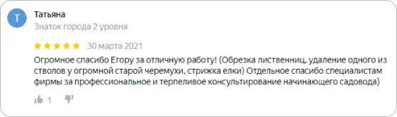 Отзыв клиента
